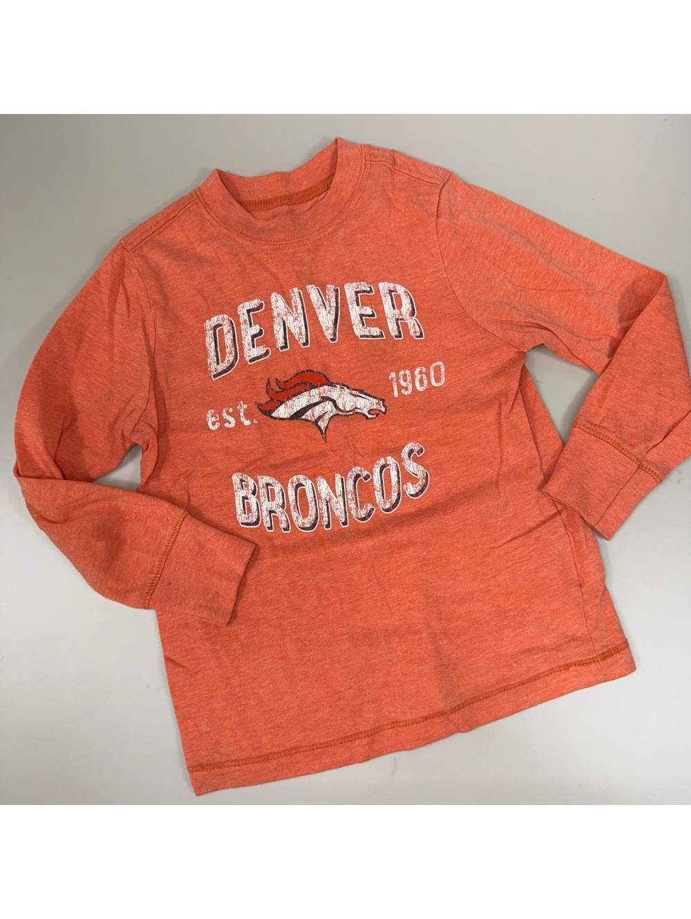Denver Broncos Boys 4T Orange Long Sleeve Shirt